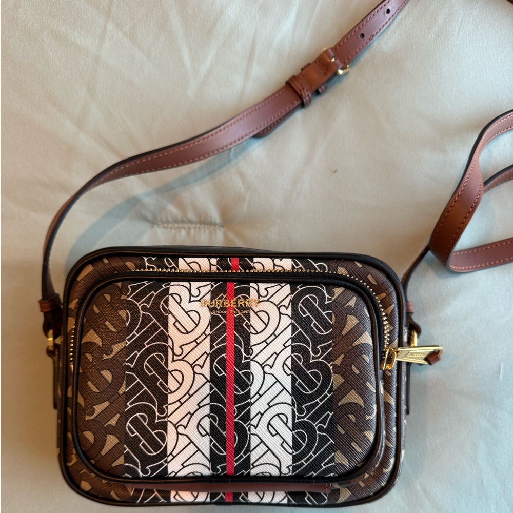Burberry Monogram Stripe Crossbody Bag